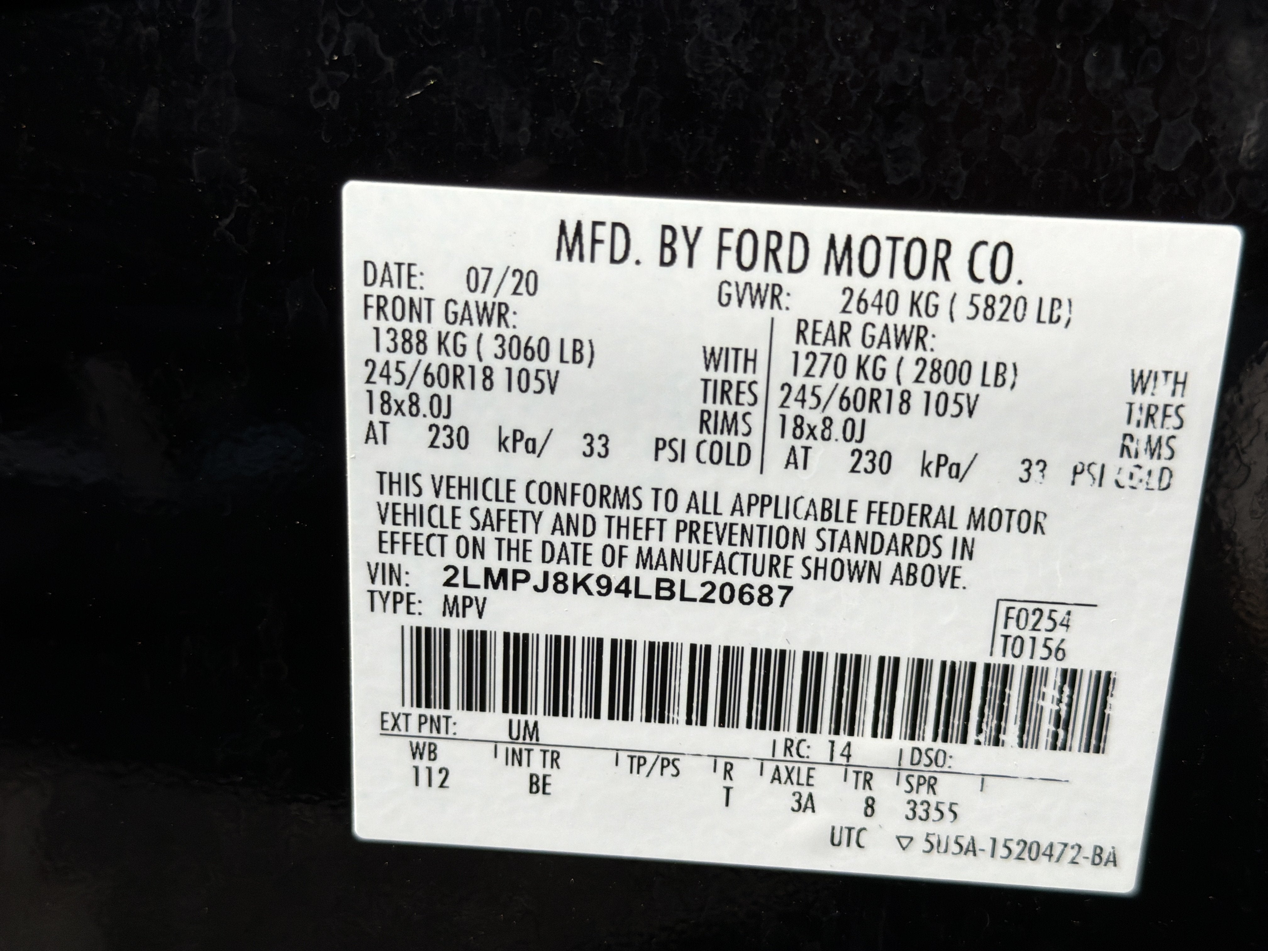 2020 Lincoln Nautilus Reserve AWD