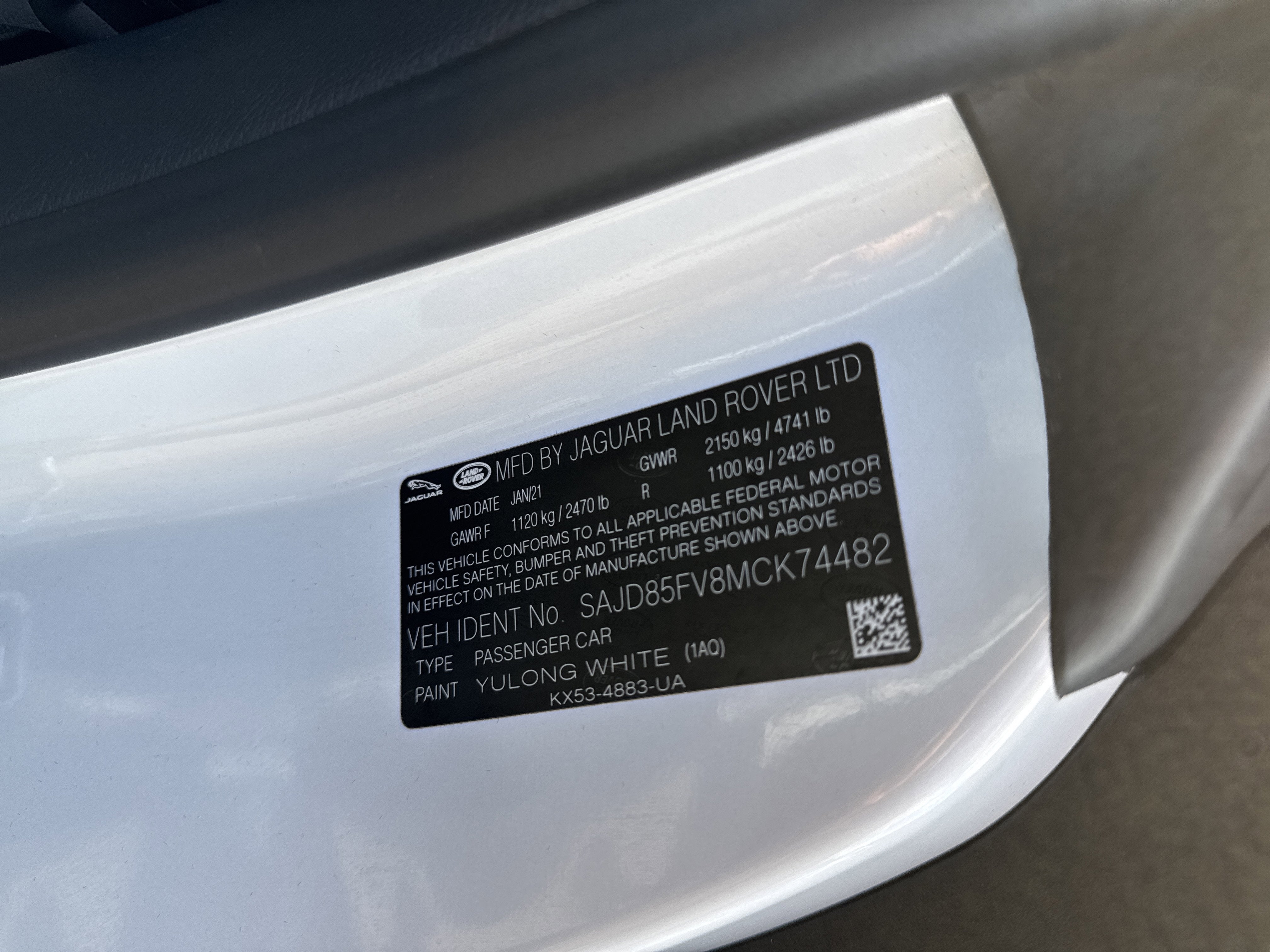 2021 Jaguar F-TYPE Convertible Auto R-Dynamic AWD