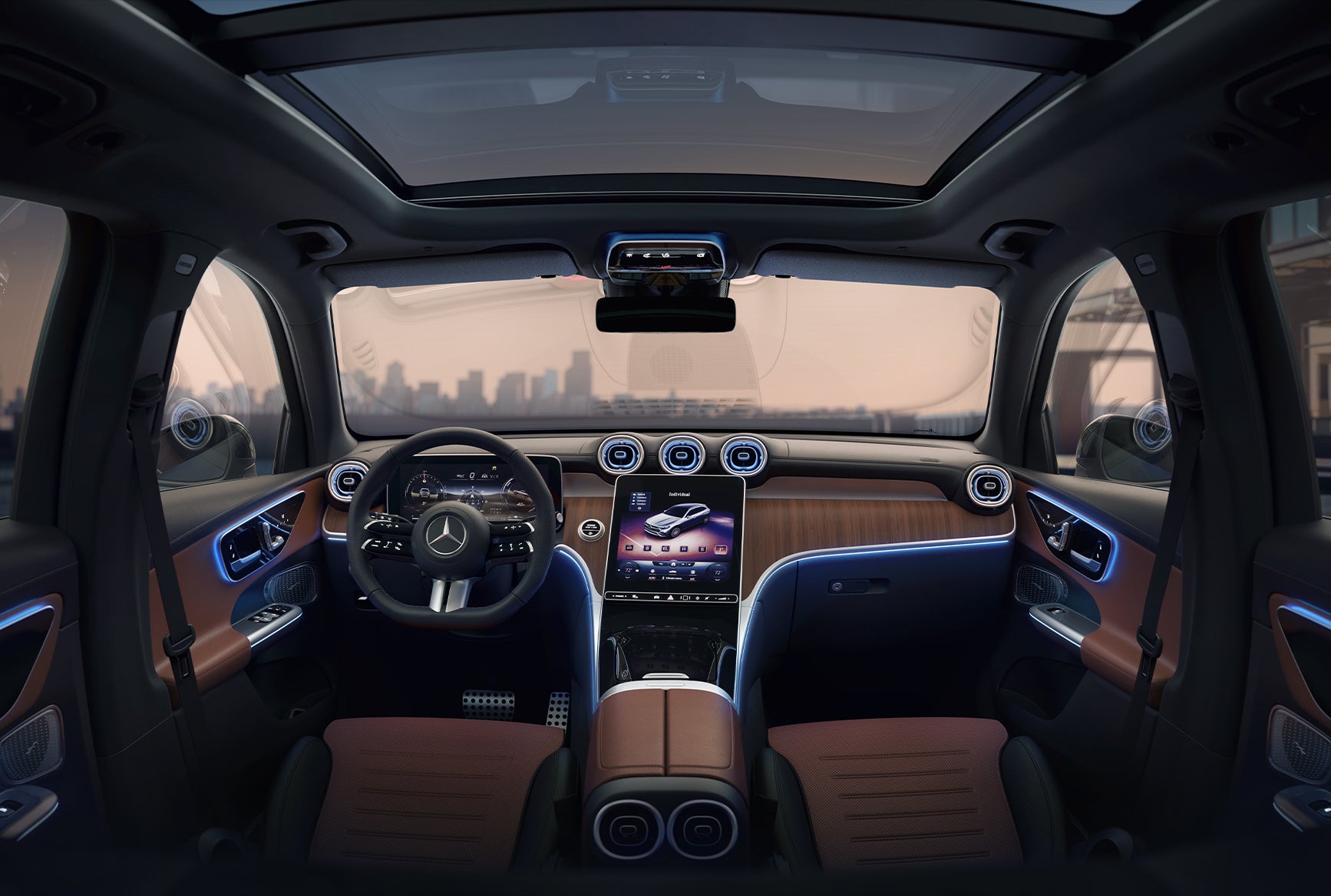 2027 Mercedes-Benz GLC 300 SUV digital cockpit and MBUX display