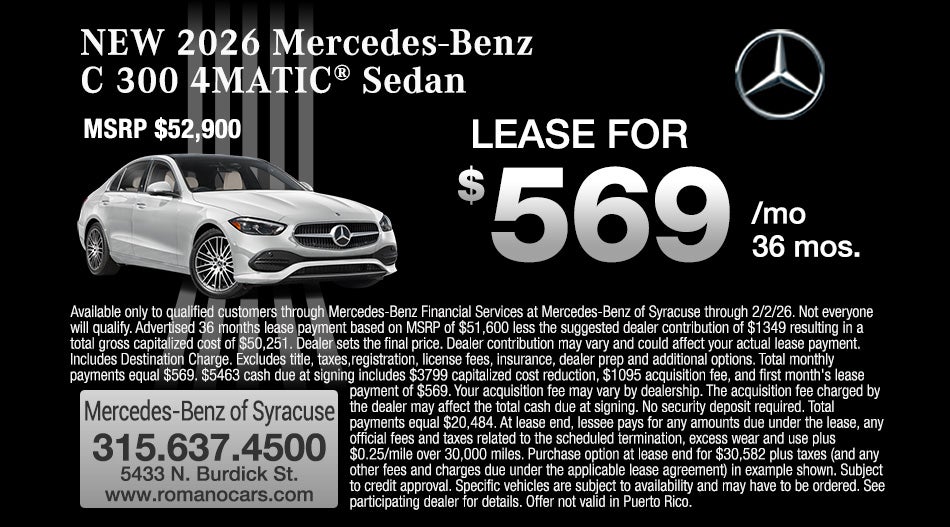 New 2026 Mercedes-Benz C 300 4MATIC Sedan