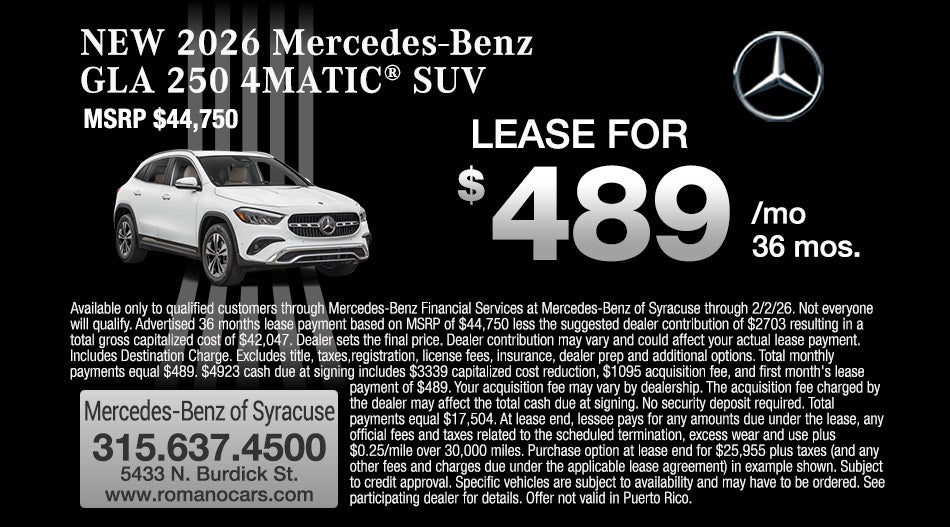 New 2026 Mercedes-Benz GLA 250 4MATIC SUV
