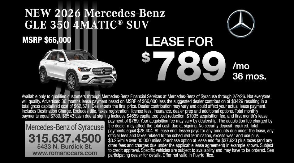 New 2026 Mercedes-Benz GLE 350 4MATIC SUV