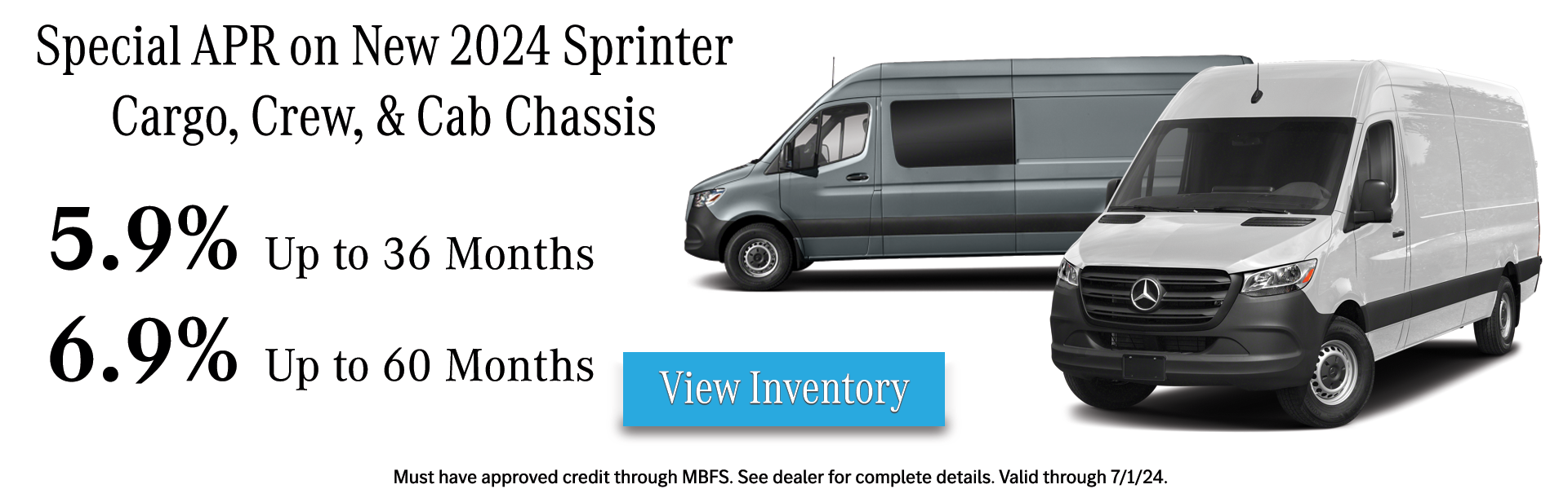 Special APR on New 2024 Sprinters